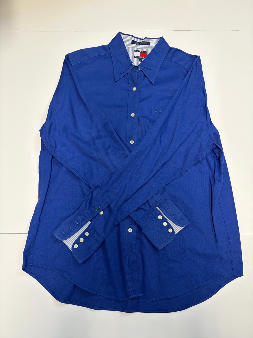 Tommy Hilfiger Men's Cobalt Blue Long-Sleeve Dress Shirt